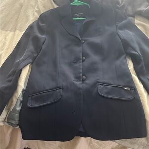 Ariat Pro Series Show Jacket US 14 Navy Button Blazer Equestrian Riding